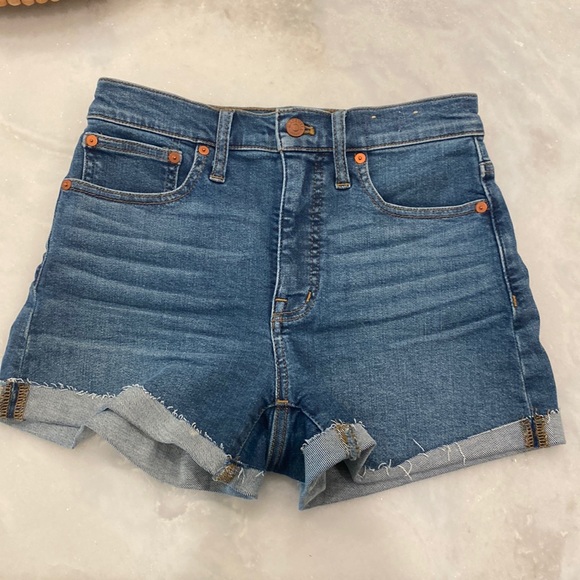 Madewell high rise denim shorts, size 24 - Picture 1 of 5